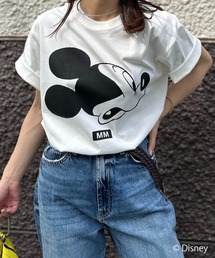 mi via loca（ミヴィアロカ）の「【Disney(ディズニー)】別注/ミッキーマウス / MMロゴプリント半袖Tシャツ（Tシャツ/カットソー）」