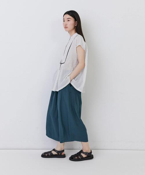 conges payes ADIEU TRISTESSE（コンジェ ペイエ アデュートリステス）の「【1月お気に入り登録ブランド内4位】コードトリミングブラウス（シャツ/ブラウス・レディース・ホワイト系その他/ブルー系その他/グレー系その他・38）」の8枚目の写真