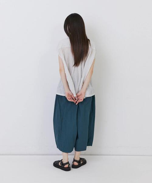 conges payes ADIEU TRISTESSE（コンジェ ペイエ アデュートリステス）の「【1月お気に入り登録ブランド内4位】コードトリミングブラウス（シャツ/ブラウス・レディース・ホワイト系その他/ブルー系その他/グレー系その他・38）」の9枚目の写真