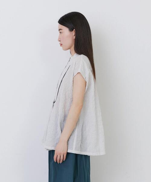 conges payes ADIEU TRISTESSE（コンジェ ペイエ アデュートリステス）の「【1月お気に入り登録ブランド内4位】コードトリミングブラウス（シャツ/ブラウス・レディース・ホワイト系その他/ブルー系その他/グレー系その他・38）」の12枚目の写真