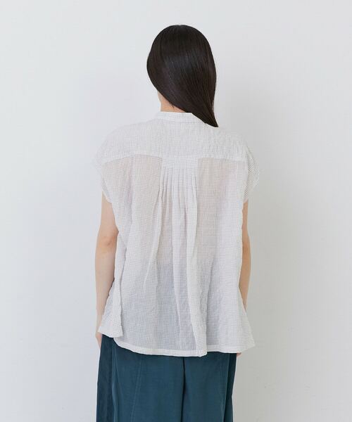 conges payes ADIEU TRISTESSE（コンジェ ペイエ アデュートリステス）の「【1月お気に入り登録ブランド内4位】コードトリミングブラウス（シャツ/ブラウス・レディース・ホワイト系その他/ブルー系その他/グレー系その他・38）」の13枚目の写真