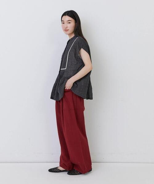 conges payes ADIEU TRISTESSE（コンジェ ペイエ アデュートリステス）の「【1月お気に入り登録ブランド内4位】コードトリミングブラウス（シャツ/ブラウス・レディース・ホワイト系その他/ブルー系その他/グレー系その他・38）」の15枚目の写真