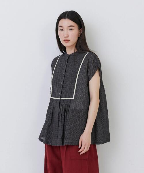 conges payes ADIEU TRISTESSE（コンジェ ペイエ アデュートリステス）の「【1月お気に入り登録ブランド内4位】コードトリミングブラウス（シャツ/ブラウス・レディース・ホワイト系その他/ブルー系その他/グレー系その他・38）」の17枚目の写真