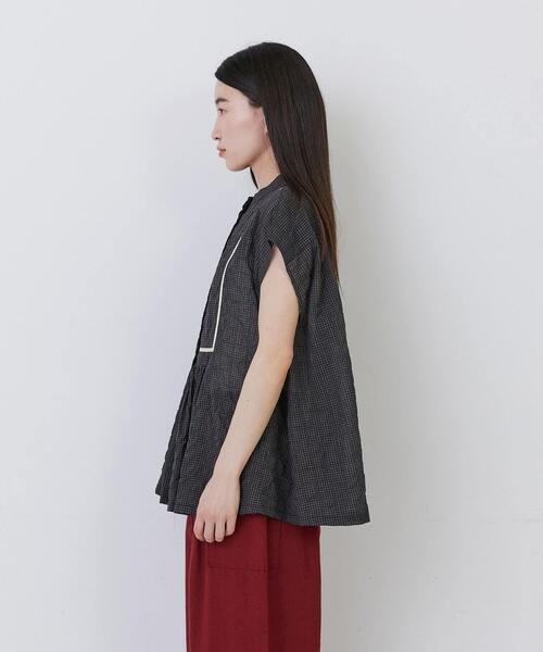 conges payes ADIEU TRISTESSE（コンジェ ペイエ アデュートリステス）の「【1月お気に入り登録ブランド内4位】コードトリミングブラウス（シャツ/ブラウス・レディース・ホワイト系その他/ブルー系その他/グレー系その他・38）」の19枚目の写真