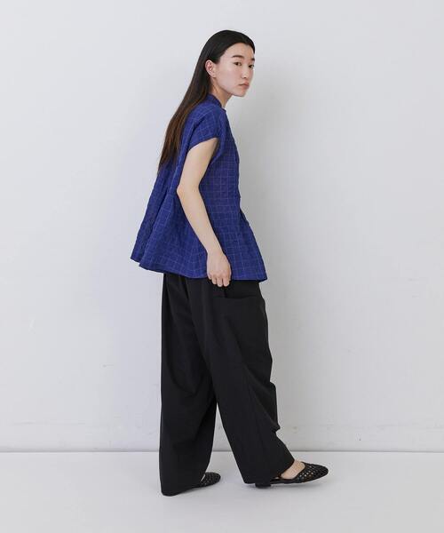 conges payes ADIEU TRISTESSE（コンジェ ペイエ アデュートリステス）の「【1月お気に入り登録ブランド内4位】コードトリミングブラウス（シャツ/ブラウス・レディース・ホワイト系その他/ブルー系その他/グレー系その他・38）」の22枚目の写真