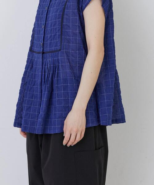 conges payes ADIEU TRISTESSE（コンジェ ペイエ アデュートリステス）の「【3月お気に入り登録ブランド内4位】コードトリミングブラウス（シャツ/ブラウス・レディース・ホワイト系その他/ブルー系その他/グレー系その他・38）」の8枚目の写真