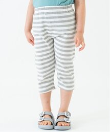 【365D.】防汚ボーダーリブ7分レギンス