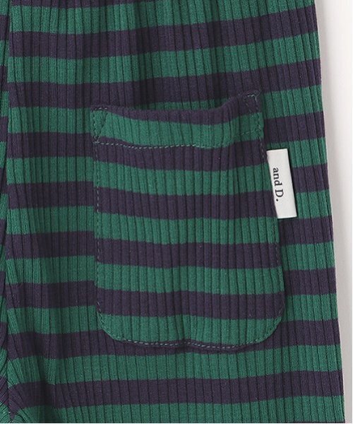 and D. petit main（アンドディープティマイン）の「【365D.】防汚ボーダーリブ7分レギンス（レギンス/スパッツ・キッズ・ブラック/レモンイエロー/グレー/グリーン/ピンク・130cm/90cm/100cm/110cm/120cm/140cm）」の12枚目の写真