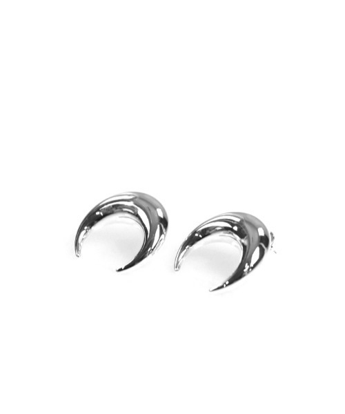 MARINE SERRE 月の形状ピアス MARINE SERRE（マリーン・セル）の「SILVER PLATED MOON STUDS