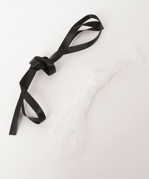 ALLuRing ChaRm(アリュリングチャーム)の「Ribbon Lace Square Bag / リボンレーススクエアバッグ(ショルダーバッグ・レディース・ホワイト/ブラック/ピンク・FREE)」の4枚目の写真