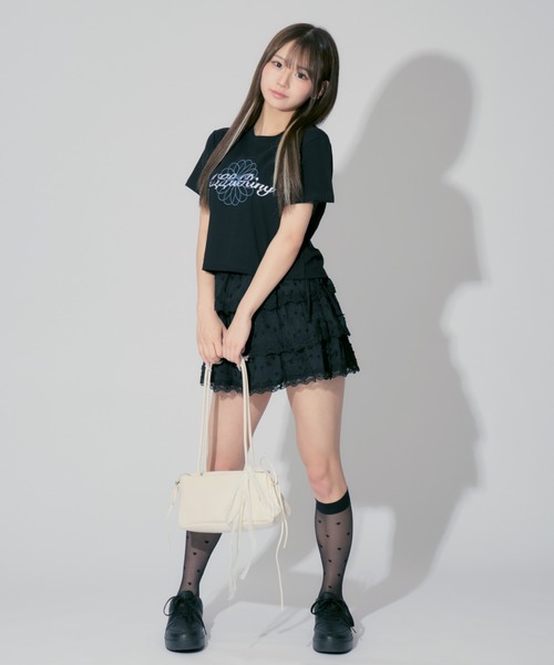 ALLuRing ChaRm(アリュリングチャーム)の「Ribbon Lace Square Bag / リボンレーススクエアバッグ(ショルダーバッグ・レディース・ホワイト/ブラック/ピンク・FREE)」の8枚目の写真