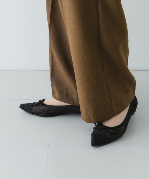 RODE SKO（ロデスコ）の「『MADE IN JAPAN』ポインテッドシアーフラットシューズ（バレエシューズ・レディース・ブラック/ベージュ・36/37/38）」の10枚目の写真