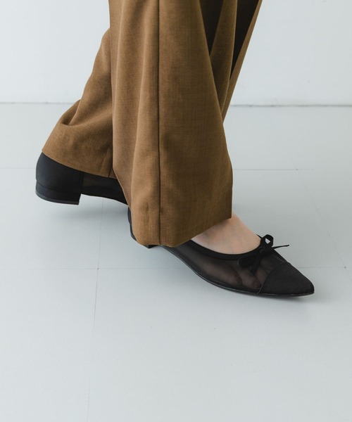 RODE SKO（ロデスコ）の「『MADE IN JAPAN』ポインテッドシアーフラットシューズ（バレエシューズ・レディース・ブラック/ベージュ・36/37/38）」の11枚目の写真