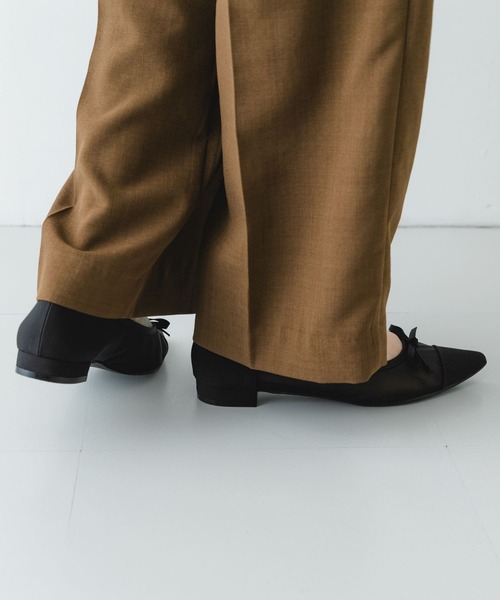 RODE SKO（ロデスコ）の「『MADE IN JAPAN』ポインテッドシアーフラットシューズ（バレエシューズ・レディース・ブラック/ベージュ・36/37/38）」の13枚目の写真