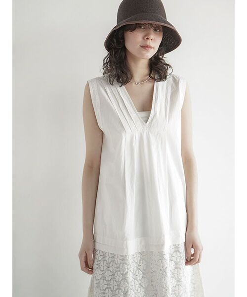 FIKA.(フィーカ)の「Lace switched sleeveless onepiece(ワンピース・レディース・アイボリー/ブラック・MEDIUM)」の21枚目の写真