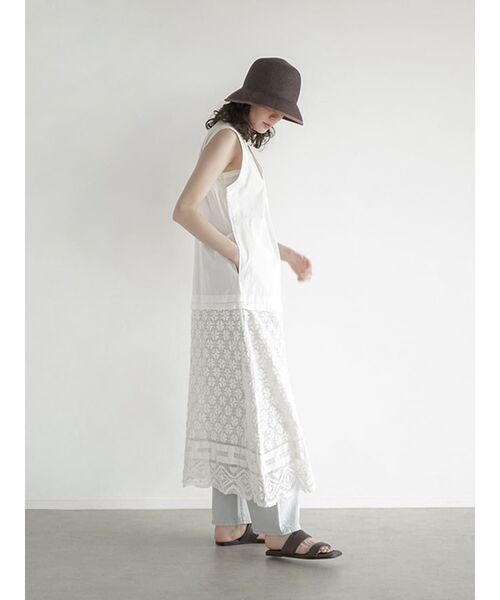 FIKA.(フィーカ)の「Lace switched sleeveless onepiece(ワンピース・レディース・アイボリー/ブラック・MEDIUM)」の5枚目の写真