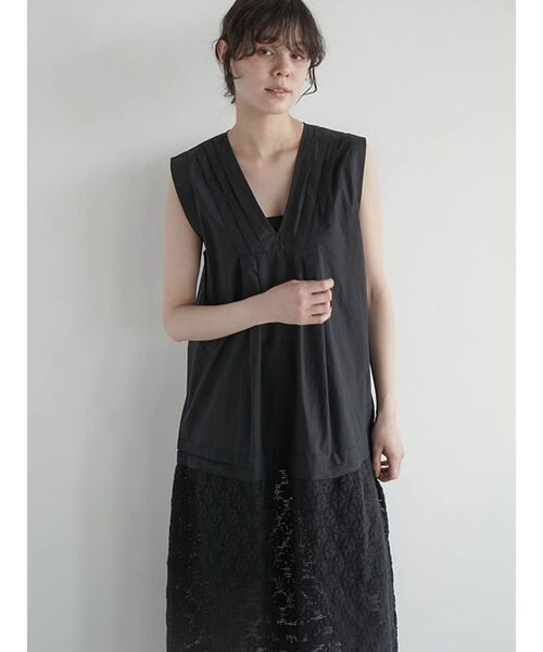 FIKA.(フィーカ)の「Lace switched sleeveless onepiece(ワンピース・レディース・アイボリー/ブラック・MEDIUM)」の10枚目の写真