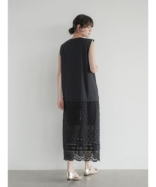 FIKA.(フィーカ)の「Lace switched sleeveless onepiece(ワンピース・レディース・アイボリー/ブラック・MEDIUM)」の16枚目の写真
