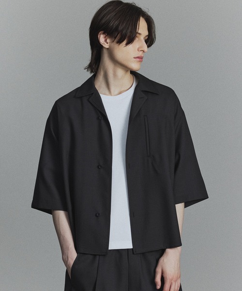 セットアップ対応〉ファインイージーウールオープンカラーシャツ