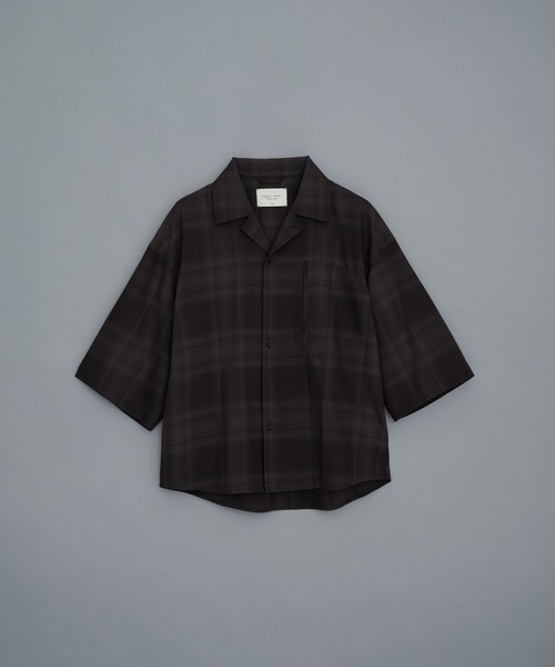 PUBLIC TOKYO ファインイージーウールオープンシャツ ファインイージーウールオープンシャツ(1 DARK GREY): : メンズ