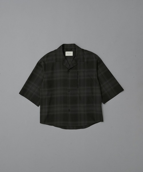 PUBLIC TOKYO ファインイージーウールオープンシャツ ファインイージーウールオープンシャツ(1 DARK GREY): : メンズ