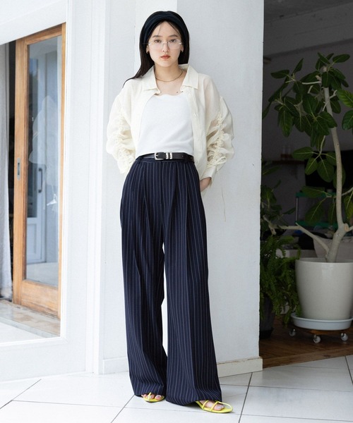 RAGEBLUE（レイジブルー）の「袖シャーリングBIGシアーシャツ（シャツ/ブラウス・レディース・ホワイト/ブラック/ライトピンク/レッド・FREE）」の11枚目の写真