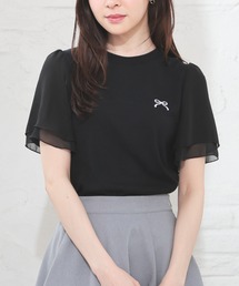 アイレネ フレア袖 カットソー 半袖 Tシャツ ジッパー付き 無地 シンプル 黒 楽天市場】変形ジップロンT レディース Tシャツ カットソー