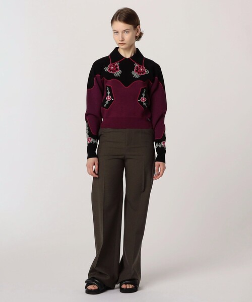 Molly Goddard（モリー ゴダード）の「Molly Goddard NATASHA JUMPER ジャカードニット（ニット/セーター・レディース・レッド・S）」の10枚目の写真