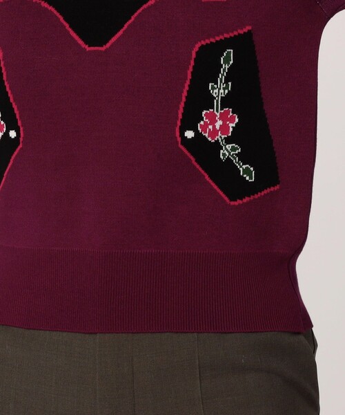Molly Goddard（モリー ゴダード）の「Molly Goddard NATASHA JUMPER ジャカードニット（ニット/セーター・レディース・レッド・S）」の3枚目の写真