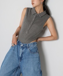 ENC(GN)́y悠zpolo knit sleeveless body suit / |jbgm[X{fB[X[c(jbg/Z[^[)