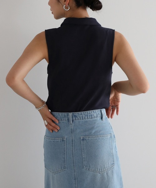 セール】【動画あり】polo knit sleeveless body suit / ポロ