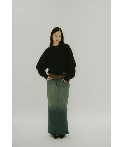 Knuth Marf(クヌースマーフ)の「docking maxi denim skirt(スカート・レディース・ブラック/その他・MEDIUM/SMALL/X-SMALL)」の4枚目の写真