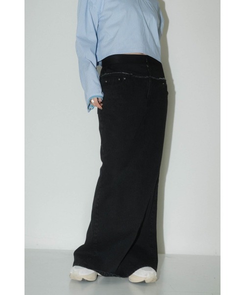 Knuth Marf(クヌースマーフ)の「docking maxi denim skirt(スカート・レディース・ブラック/その他・MEDIUM/SMALL/X-SMALL)」の12枚目の写真
