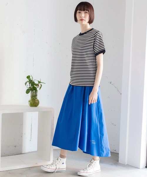 POU DOU DOU(プードゥドゥ)の「ハニカムボーダーTシャツ(Tシャツ/カットソー・レディース・ブラック/グリーン/ブラウン・M)」の18枚目の写真