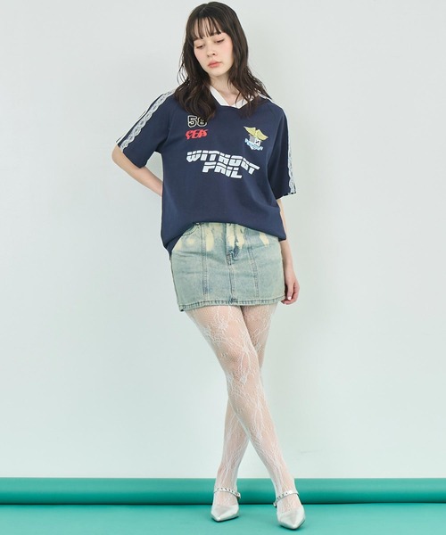 ANAP(アナップ)の「ウォッシュ 加工 デニム ミニ スカート(スカート・レディース・ブルー・S/M)」の7枚目の写真