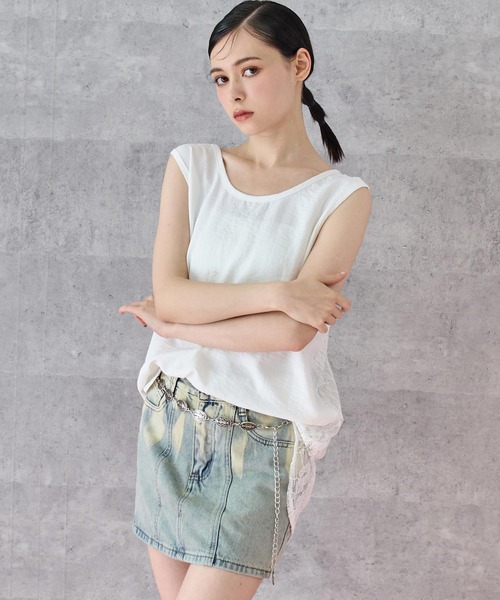 ANAP(アナップ)の「ウォッシュ 加工 デニム ミニ スカート(スカート・レディース・ブルー・S/M)」の17枚目の写真