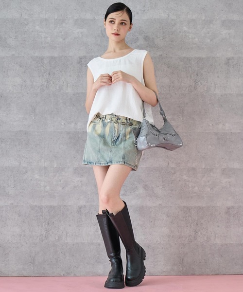 ANAP(アナップ)の「ウォッシュ 加工 デニム ミニ スカート(スカート・レディース・ブルー・S/M)」の18枚目の写真