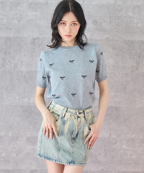 ANAP(アナップ)の「ウォッシュ 加工 デニム ミニ スカート(スカート・レディース・ブルー・S/M)」の19枚目の写真