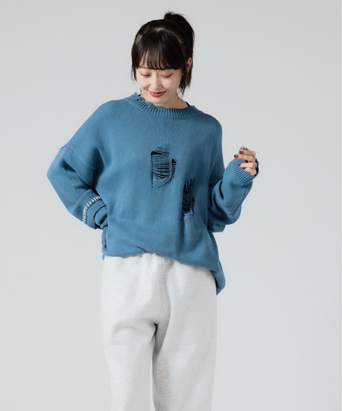 訳あり　RTA アールティーエー　ダメージ　ニット Damage Processing Stich Knit/ダメージニット（ニット/セーター