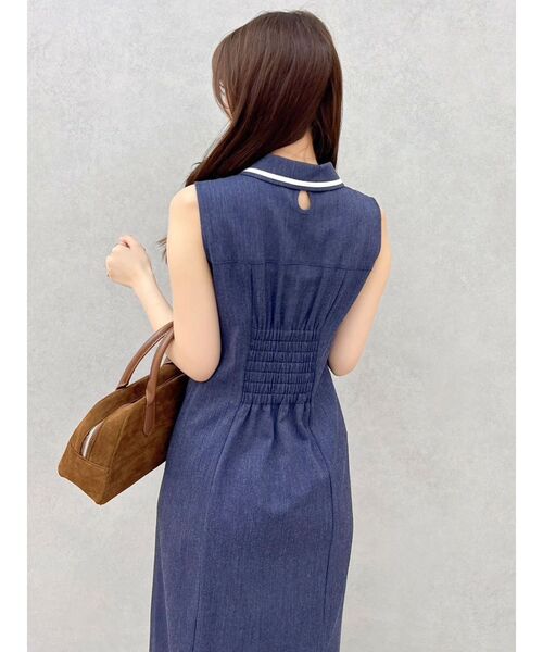 dazzlin（ダズリン）の「フチフリルレイヤードワンピース（ワンピース・レディース・アイボリー/インディゴブルー/ブラウン・SMALL/MEDIUM）」の12枚目の写真