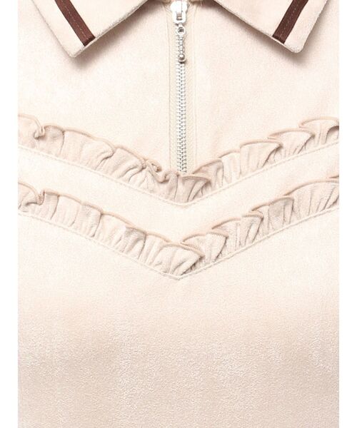 dazzlin（ダズリン）の「フチフリルレイヤードワンピース（ワンピース・レディース・アイボリー/インディゴブルー/ブラウン・SMALL/MEDIUM）」の9枚目の写真