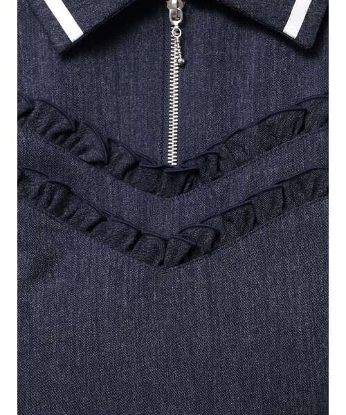 dazzlin（ダズリン）の「フチフリルレイヤードワンピース（ワンピース・レディース・アイボリー/インディゴブルー/ブラウン・SMALL/MEDIUM）」の10枚目の写真