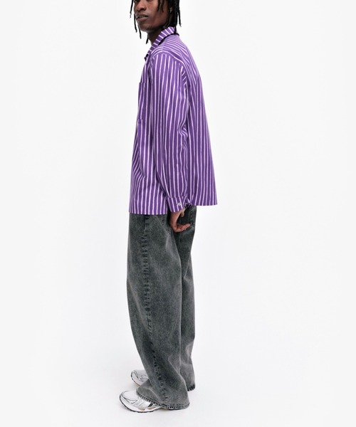 marimekko（マリメッコ）の「【kioski】 Jokapoika / cotton shirt（シャツ/ブラウス・レディース・パープル/ブラック・SMALL/X-SMALL/MEDIUM/LARGE）」の3枚目の写真