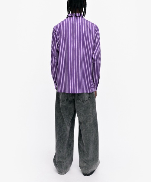 marimekko（マリメッコ）の「【kioski】 Jokapoika / cotton shirt（シャツ/ブラウス・レディース・パープル/ブラック・SMALL/X-SMALL/MEDIUM/LARGE）」の4枚目の写真
