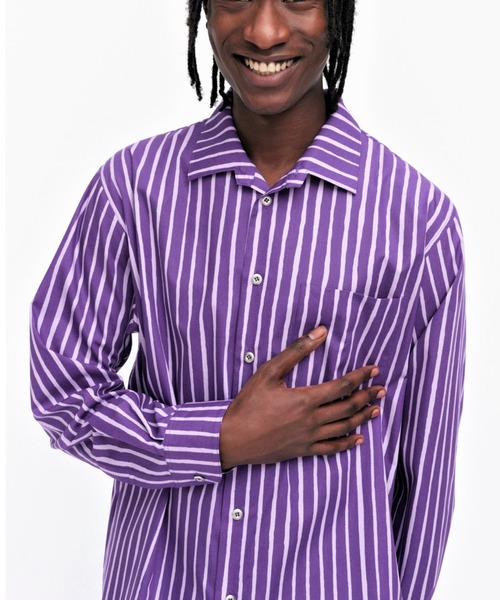 marimekko（マリメッコ）の「【kioski】 Jokapoika / cotton shirt（シャツ/ブラウス・レディース・パープル/ブラック・SMALL/X-SMALL/MEDIUM/LARGE）」の5枚目の写真
