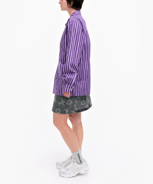 marimekko（マリメッコ）の「【kioski】 Jokapoika / cotton shirt（シャツ/ブラウス・レディース・パープル/ブラック・SMALL/X-SMALL/MEDIUM/LARGE）」の8枚目の写真