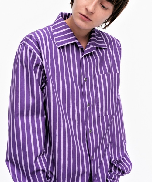 marimekko（マリメッコ）の「【kioski】 Jokapoika / cotton shirt（シャツ/ブラウス・レディース・パープル/ブラック・SMALL/X-SMALL/MEDIUM/LARGE）」の9枚目の写真