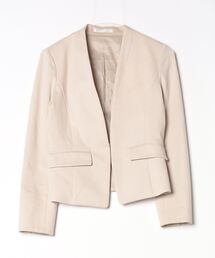 タグ付き未使用！　ピンキー＆ダイアン　ノーカラージャケット　Lサイズ　白 セットアップ対応】Light Tweed ノーカラー ジャケット （ノー