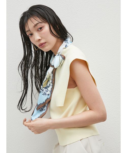ニット セーター Sustainableタイセットノースリニットプルオーバー レディース Sustainableタイセットノースリニットプルオーバー（ニット