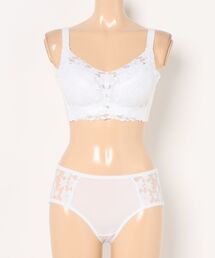 Lace Ladies（レースレディース）の「【2点セット】フラワー レース ノンワイヤー ブラ&ショーツ（ブラ&ショーツ）」